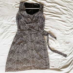 Work wear zebra print dress